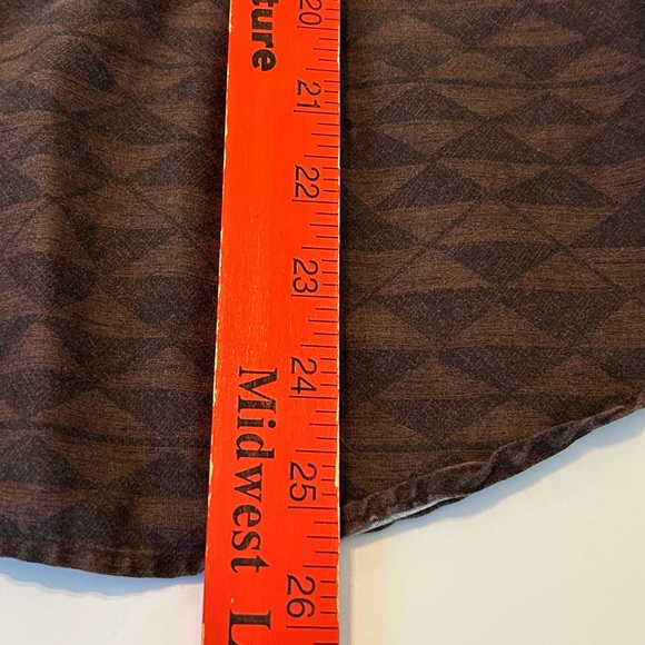 Bit & Bridle for‎ Her Size Large Long Sleeve Western Rodeo Horse Brown Button Up - Picture 7 of 7